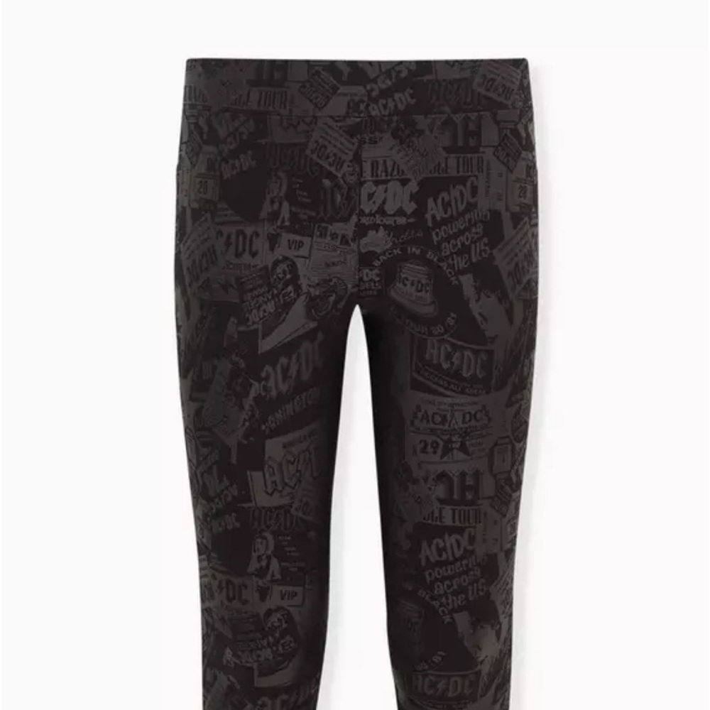 Torrid AC/DC Crop Black Leggings